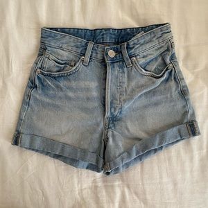 H&M High Waist Denim Shorts